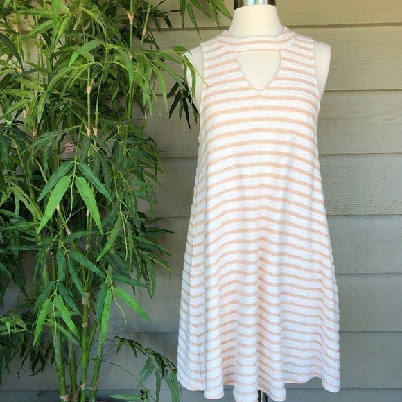 🎉Anthropologie Others Follow Peach Striped Dress - Picture 1 of 9